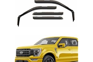 AEROGUYS Extra Durable Window Deflectors in-Channel Window Visors Rain Guards Fit for Ford F150 2021-2024 SuperCrew, Sun Visors, Wind Vent Visors, Window Vent Shades, Exterior Car Accessories - 4 pcs. AG0423
