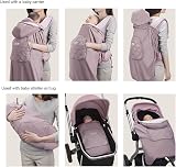 bebear Universal Baby Carrier Cover Winter Warm Stroller Hood Hoodie All view 5