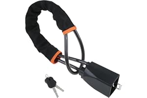 PETCHOR Car Steering Wheel Lock, Universal Car Seat Belt Security Lock, Car Theft Prevention with 2 Keys for Most Cars Vehicle SUV Golf Cart, Black