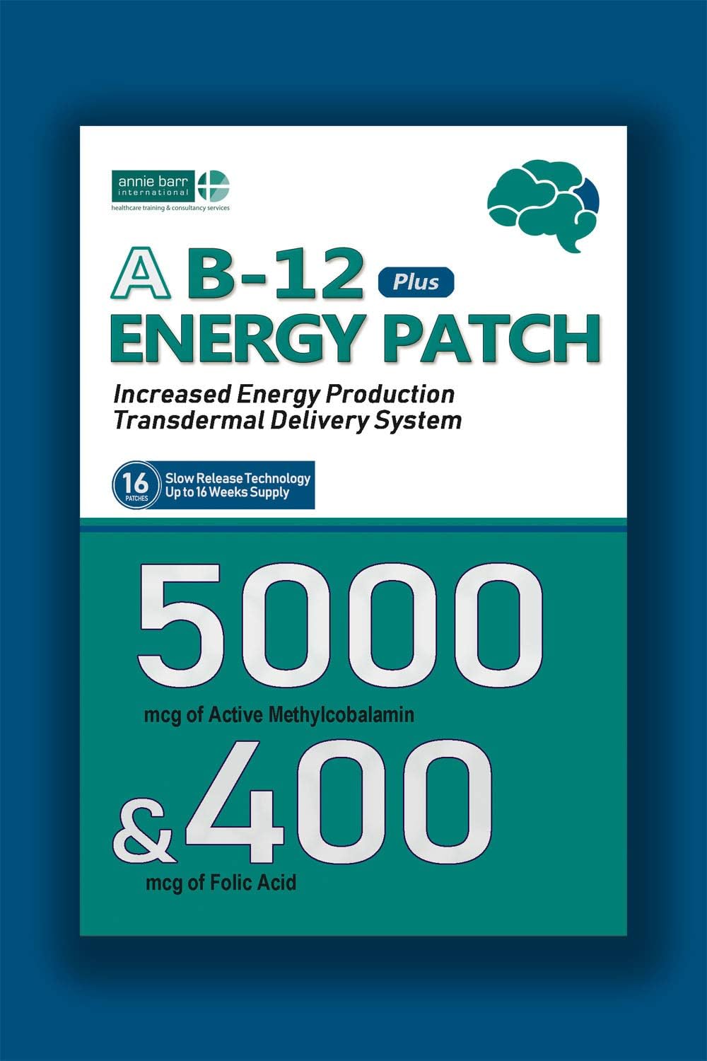 Vitamin B12 Patch Best Value 16 Patches Up To 4 Month Supply High Quality 5000 Mcg Methylcobalamin 400 Mcg Folic Acid 16 Patches Amazon Co Uk Health Personal Care
