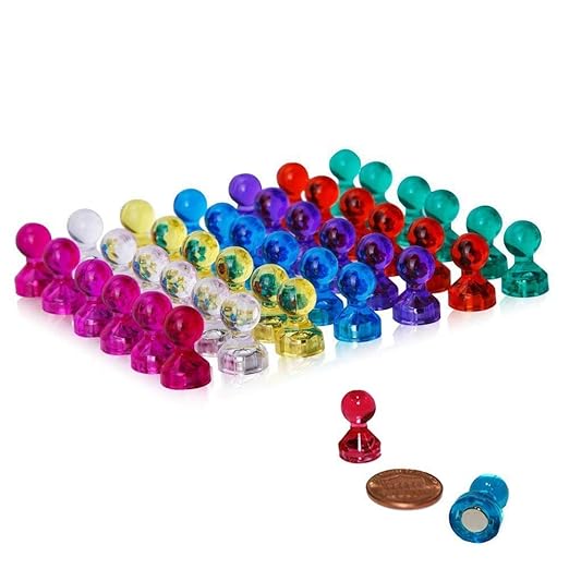 Rmeet Imane de Nevera,70 Pack Colores Imanes de Pizarras Pequeño ...