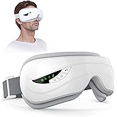Eye Massager with Heat,Music,Compression, Heated Eye Mask Massage for Migraines & Headache Relief, Reduce Dry Eyes Improve Sleep, Reduce Strain. Birthday and Valentines Day Gifts for Women Men Him