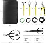 MOSFiATA Bonsai Tools Set 13 Pcs High Carbon Steel Pruning Shears Scissors view 3