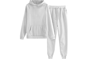 Girls Cotton Sweatsuits 2 Piece Plain Jogging Set Fall Soft Hoodies Sweatpants Tracksuits Kids Running Sport Outfits