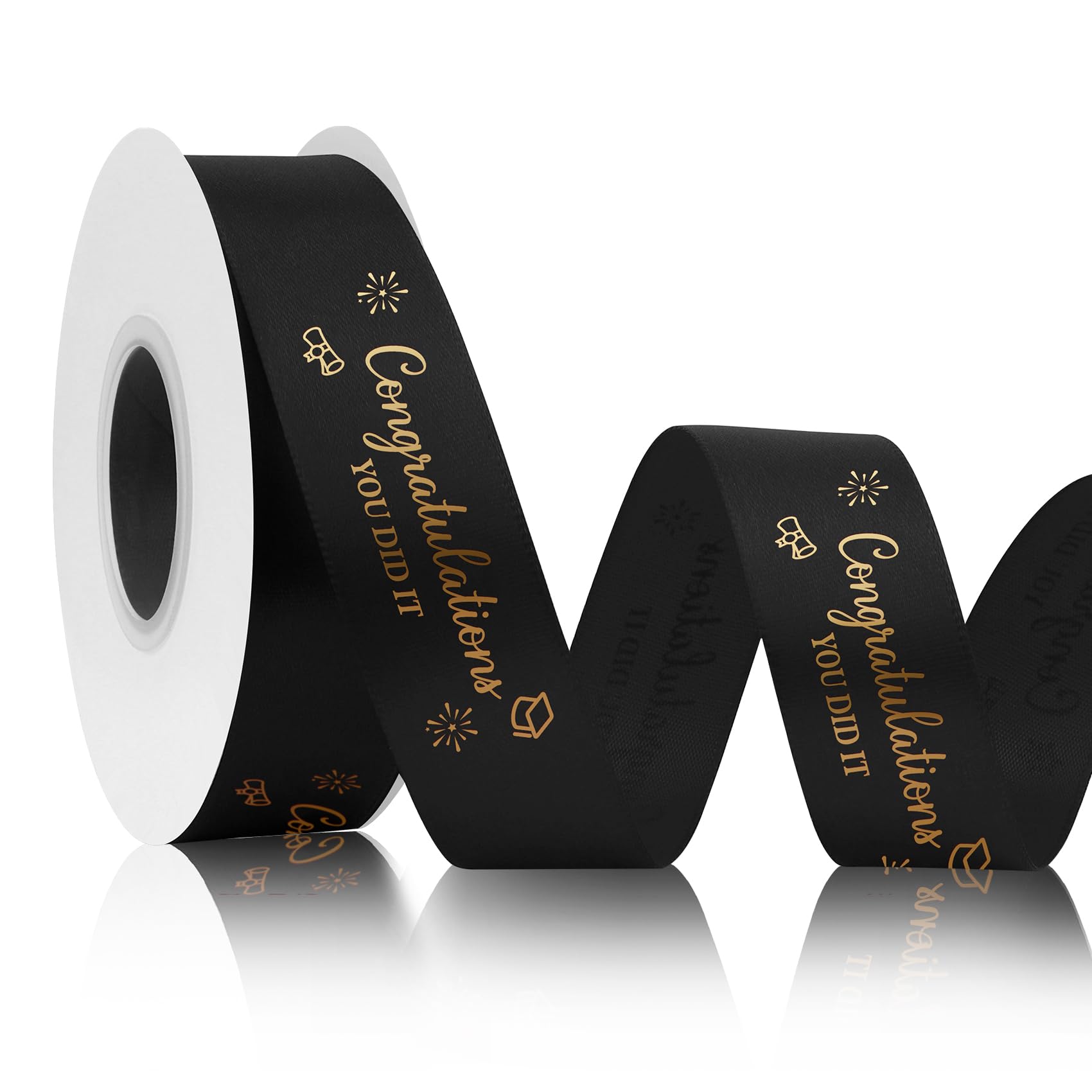Class of 2025 Ribbon Graduation Black Ribbon 2025 Congrats Grad 1 inch ...