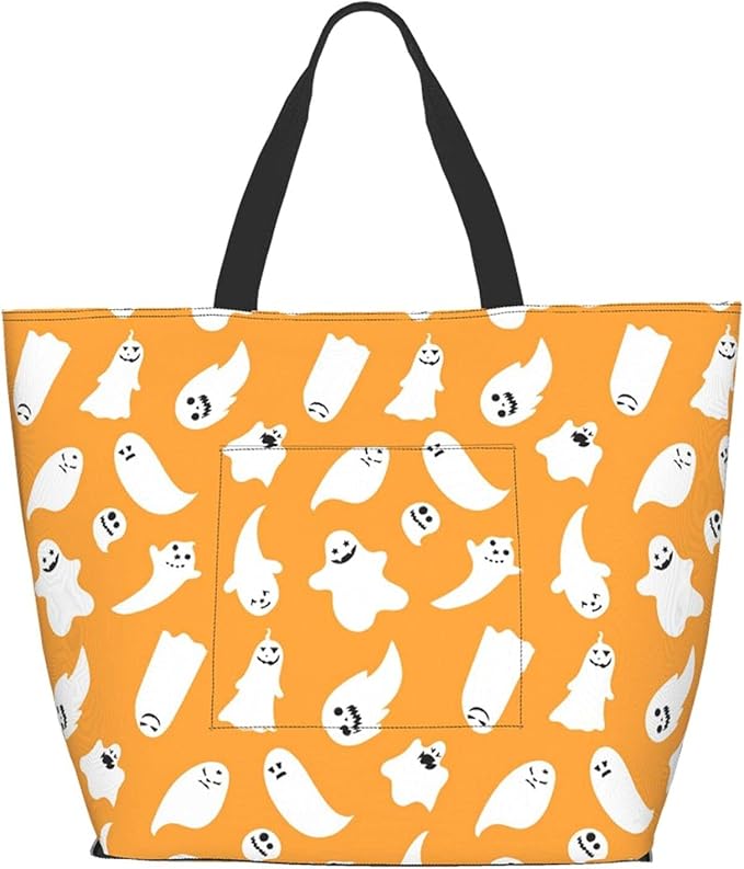Halloween Ghost Reusable Women Shopping Bag Multifunctional