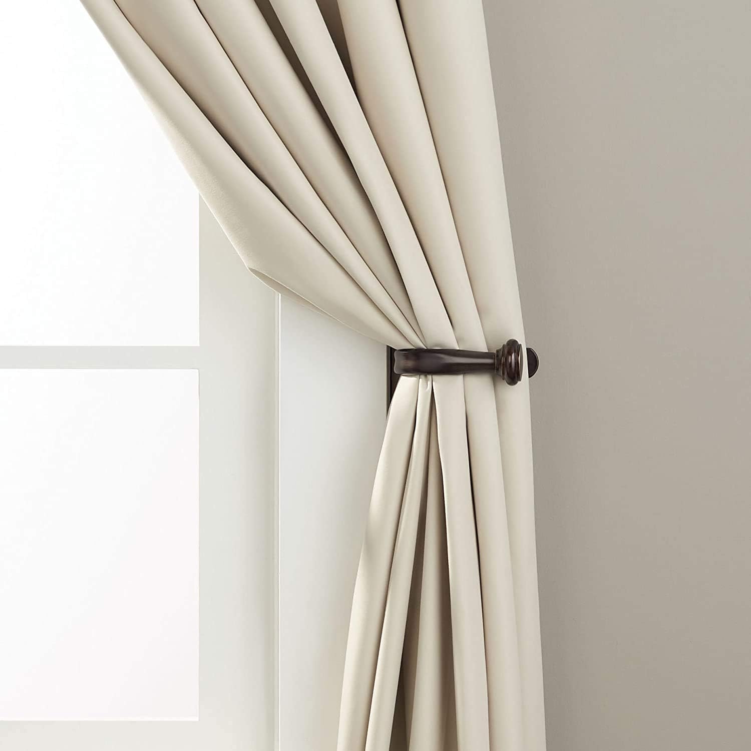 Basics Decorative Curtain Drapery Holdback, Set of 2, Espresso Dark Bronze: Home & Kitchen