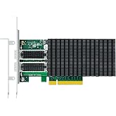 GLOTRENDS 2-Port 25Gb PCIe Network Card, ConnectX-4 Lx, SFP28, RoCE RDMA | ConnectX-4 Lx, 2x 25GbE SFP28, PCIe 3.0 x8, 25G/10G/1G auto-negotiate, RoCE RDMA, SR-IOV 127 VF/port, VXLAN offload