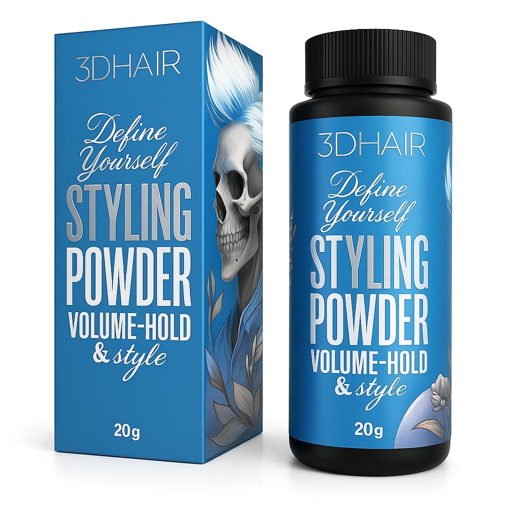 3D Hair Root Lifting Styling Powder Volumising Hold, Texturising Matte Effect, Thickens Hair & Styles 20g