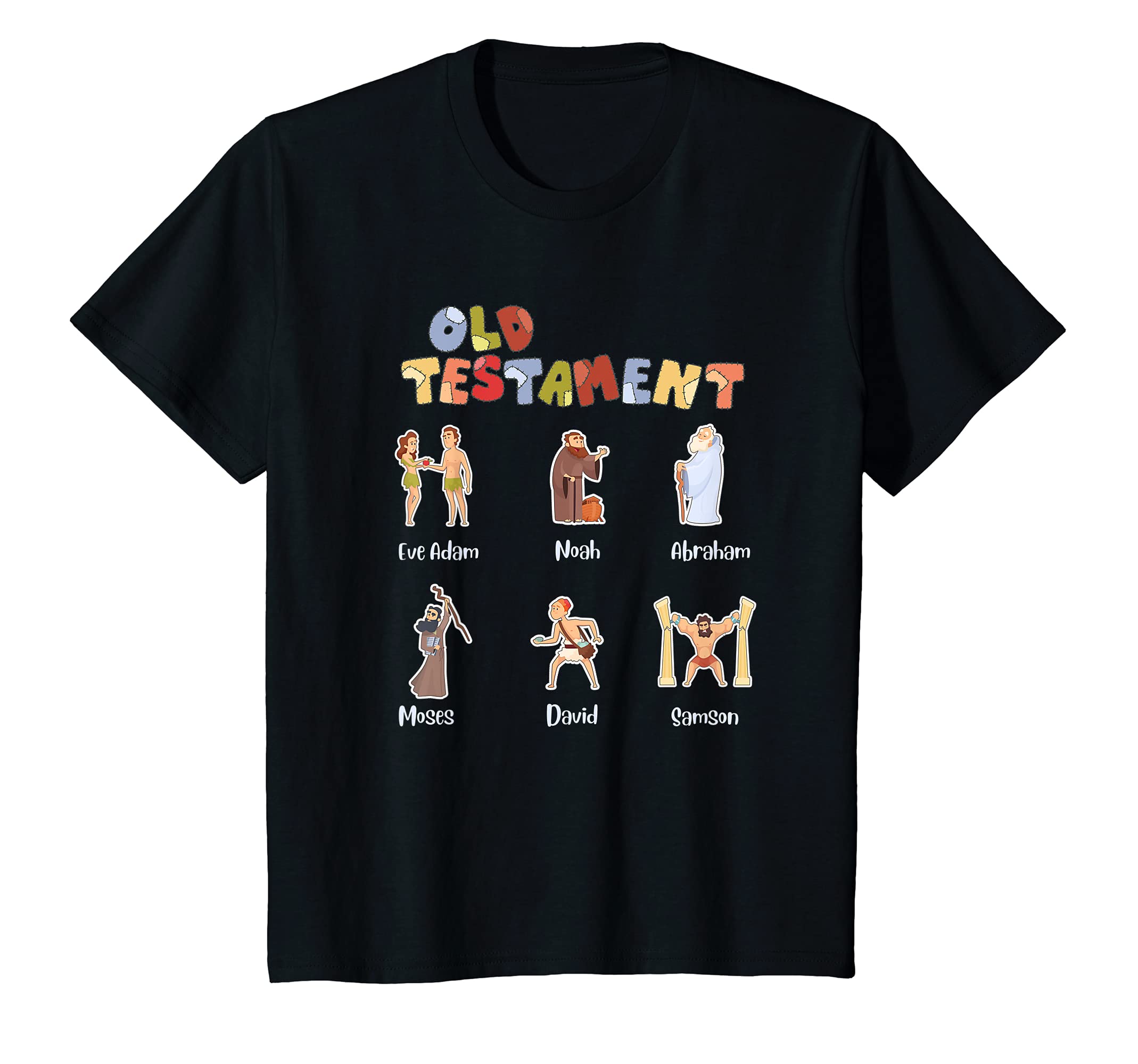 Youth Christian Old Testament Verse Shirt Bible Characters T-Shirt