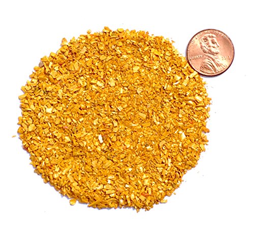 Natural crushed orpiment stone inlay, medium, 1/2 ounce