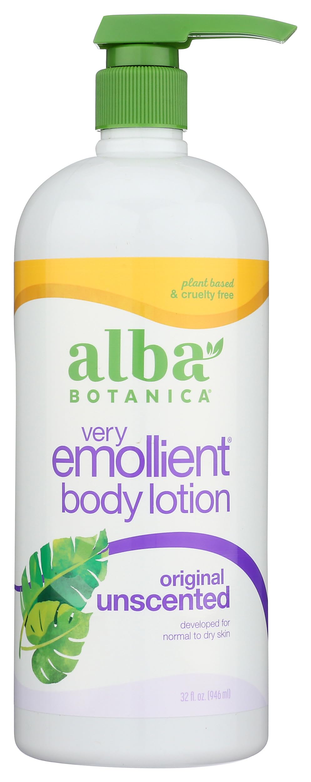 Natural Very Emollient Body Lotion, Unscented Original, 32 oz (907 g)
