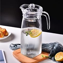 Elsjoy 2 Pack 42 Oz Acrylic Pitcher with Lid and