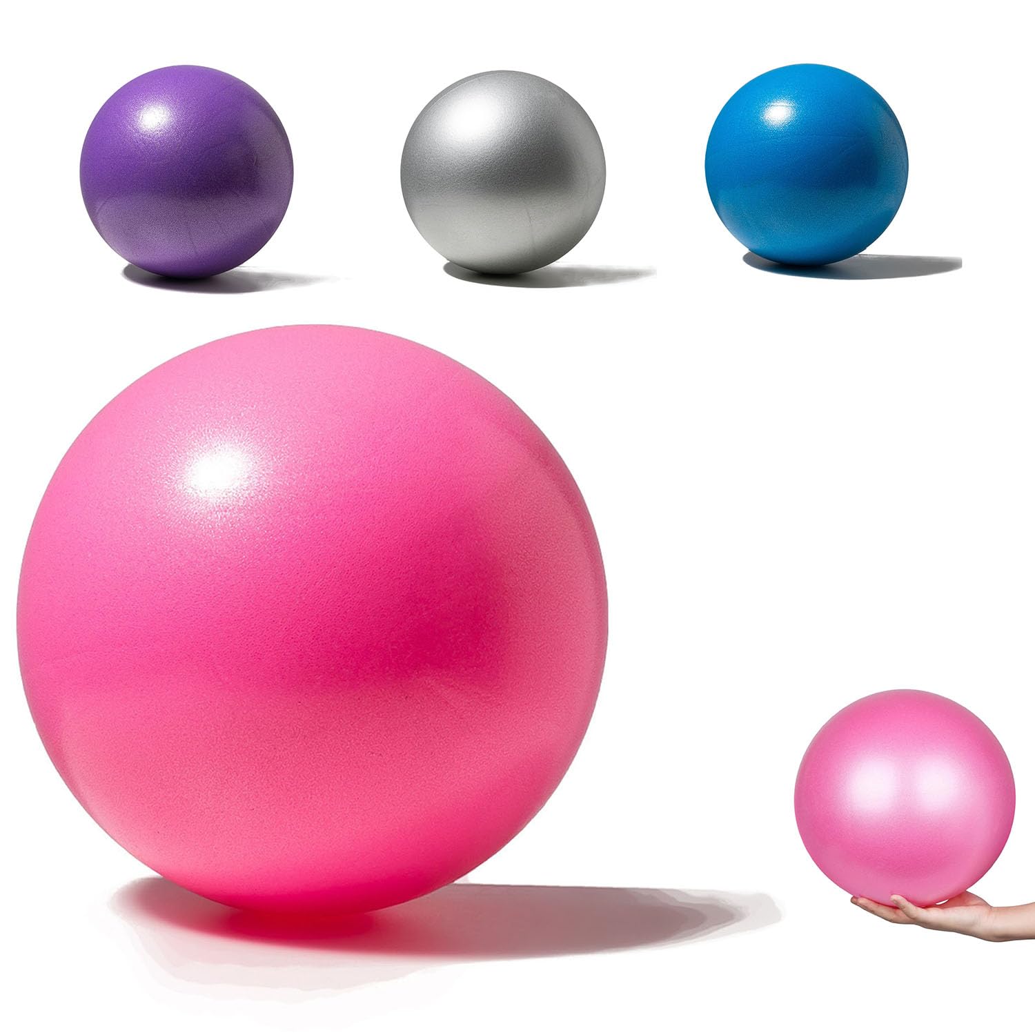 Pilates Ball Exercise Ball Core Fitness Bender Yoga Balance Stability Fitness Ballet Physical Therapy Anti Burst Birthing Ball Birth Recovery Plan (pink)