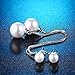 Ikevan Hot Selling Women's Elegant Silver Plated Pearl Drop Long Chain Tassel Earrings