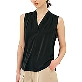 COLD POSH 19MM Mulberry Silk Blouse for Women Sleeveless V Neck Shirts Dressy Casual Womens Top for Office