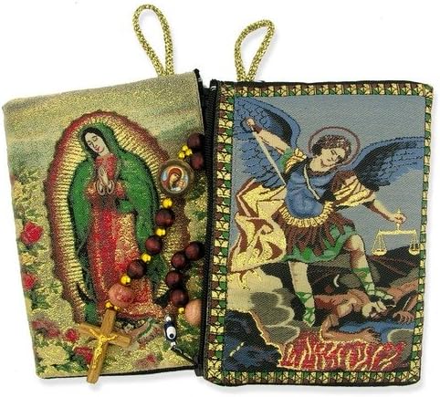 Alexandra International Our Lady of Guadalupe & St. Michael Two Sided Rosary Pouch