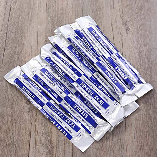 UKCOCO 10Pcs Disposable Plastic Surgical Scalpel Knife Multi-Function Scrapbooking Crafts Carving Knife Tools(SS-1)