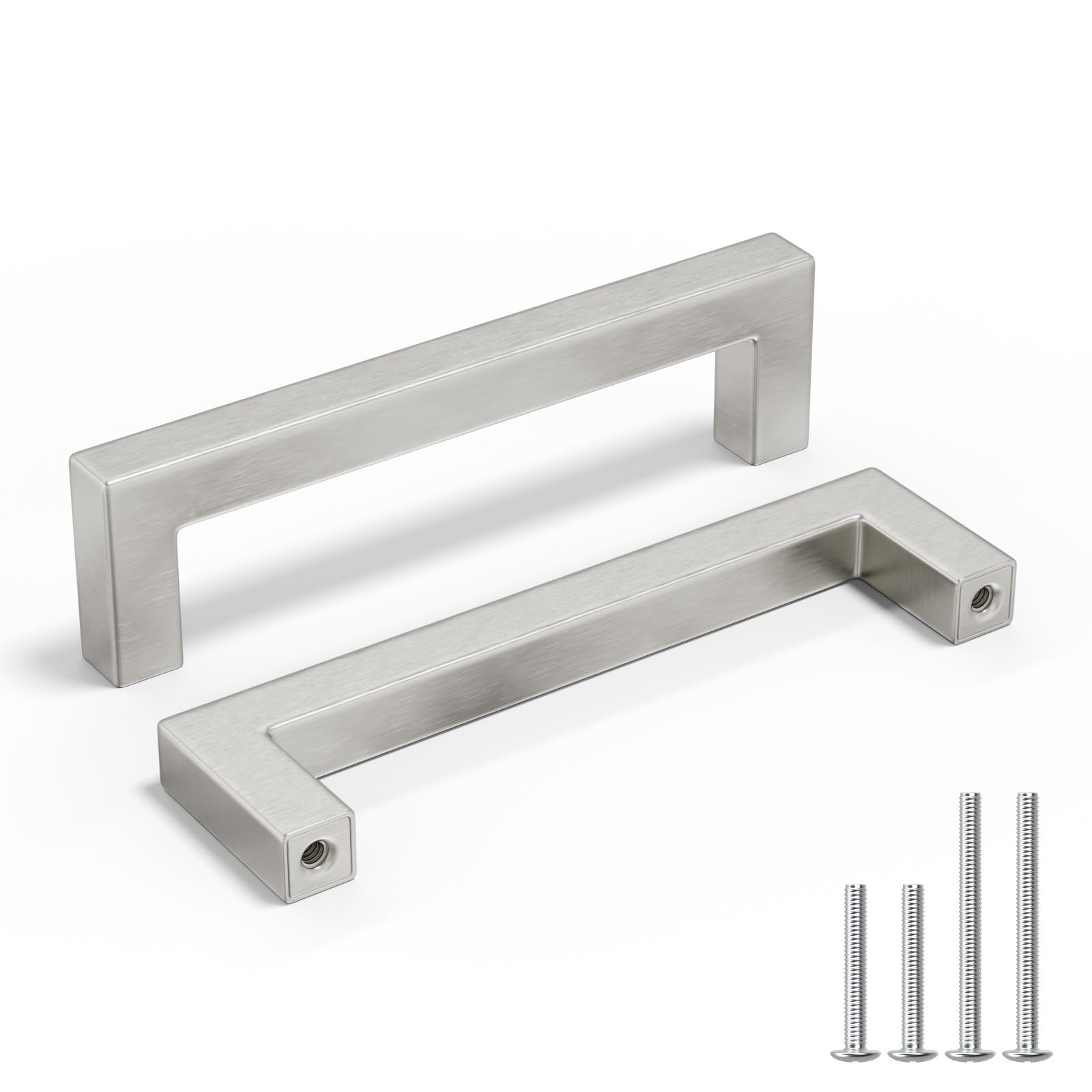 Photo 1 of homdiy 15 Pack 4 Inch Brushed Nickel Cabinet Pulls Stainless Steel Kitchen Dresser Hardware for Drawer, Cupboard