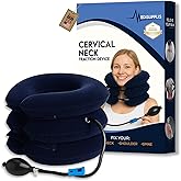 Medisupplis Inflatable Neck Stretcher & Cervical Traction Pillow for Pain Relief, Adjustable Cervical Traction Device & Neck 
