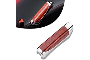Arwrilt Car Handbrake Cover, ABS Parking Brake Lever Cover, Handbrake Decorative Cover, Handbrake Accessories, Universal for Most Cars (Peach Wood Pattern)