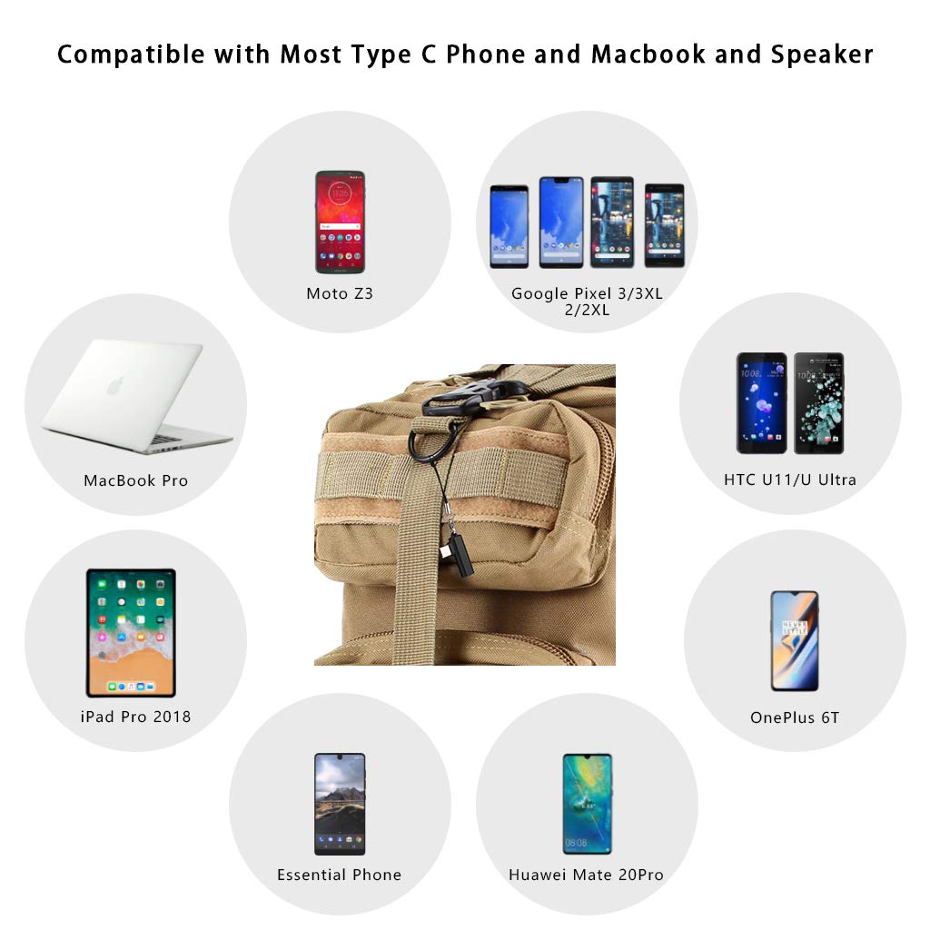 USB C to 3.5mm Audio Adapter, Mxcudu USB C Male to 3.5mm Female Headphone Jack Audio Adapter Stereo Earphone Dongle Compatible with Google Pixel 3/3XL/2/2XL, OnePlus 6T and More (Black)