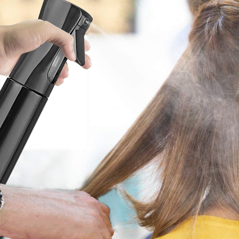Sprayer Continuous 2Pack 300ml/10oz Hair Spray Bottle Fine Mist Water Spray Bottles Plant Mister (Black) : Beauty