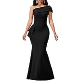 Formal Dresses for Women Cocktail Sexy Off Shoulder Floor Length Long Evening Party Dress with Zipper