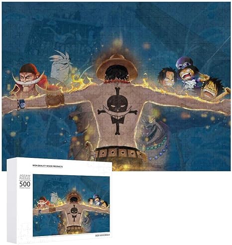 Amazon Co Jp ワンピースポートガス D エース 木製アニメジグソーパズル大人と子供たちへのプレゼント手作りジグソーパズル チャレンジファミリーゲーム 500 Pcs おもちゃ