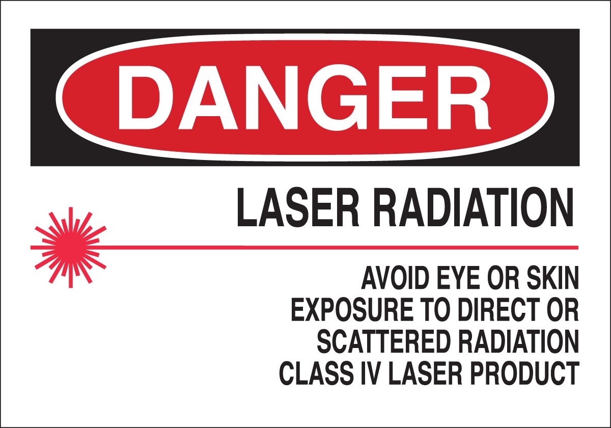 Brady 42837 Aluminum Radiation & Laser Sign, 7" X 10", Legend "Laser
