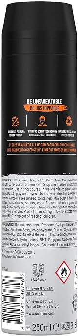 Lynx Jungle Fresh Antiperspirant Deodorant Spray Men 250ml 6 Pack 72H Sweat view 3