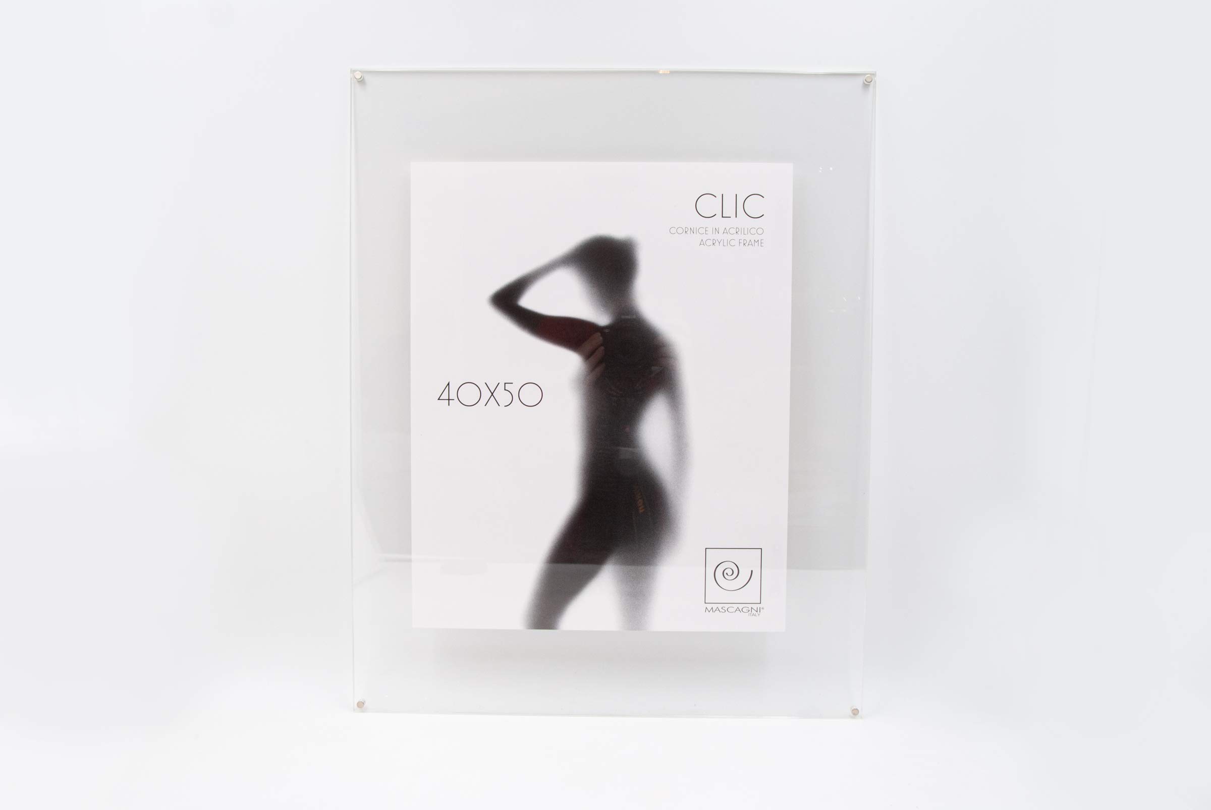 Mascagni Photo Frame with Magnets to Hang on the Wall, Acrylic, Multicoloured, 50 x 40 x 0.5 cm