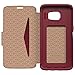 OTTERBOX Strada Series Leather Wallet Case for Samsung Galaxy S7 Edge - Frustration FRĒe Packaging - Ruby Romance (Flame RED/Flame Leather)