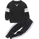 Toddler Baby Boys Pants Set - Cute Color Block Little Kids Long Sleeve Sweatsuit Fall Clothes Outfits 2-6 Years