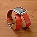 valkit Compatible with Apple Watch Band 38mm 40mm 42mm 44mm, Double Tour Replacement Genuine Leather Strap Women Men Wristband for Apple Watch Series SE/6/5/4/3/2/1,Red