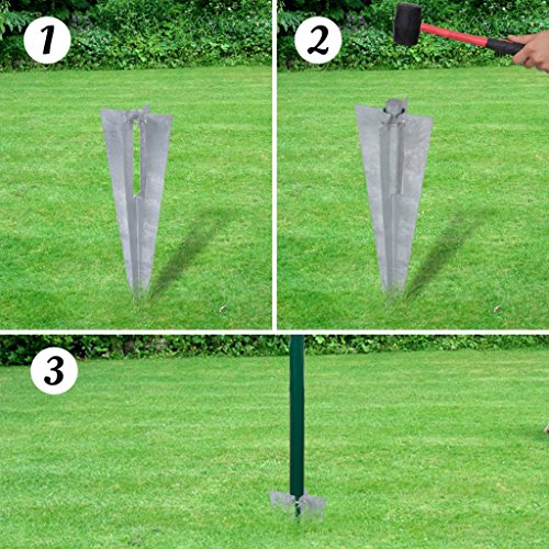 vidaXL Gitterzaun Gartenzaun Zaunsatz Maschendraht 25 x 1,5m – Bild 5