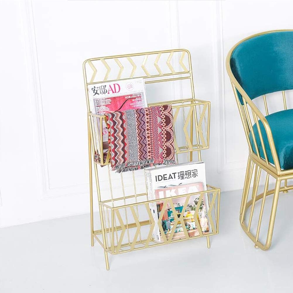 Bookcases Estantería de Hierro para revistas de Dormitorio, Estante de