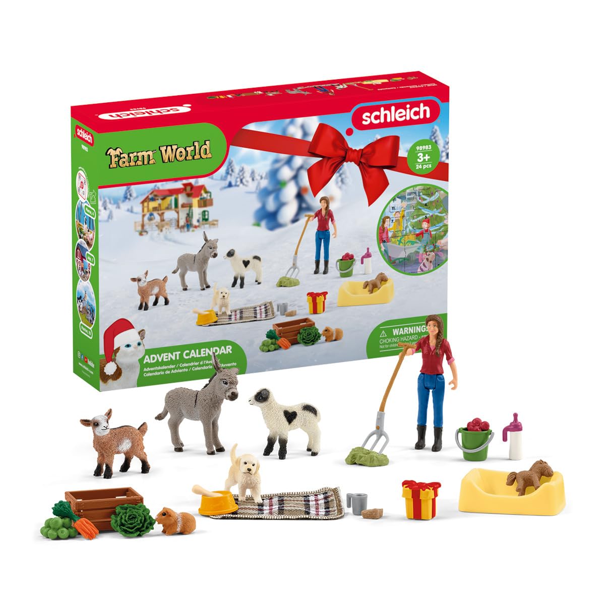 SCHLEICH 98983 advent calendar 2023 FW, from 3 years, FARM WORLD - Playset, 24 pieces