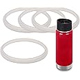 [4 Pack] Wide Cap Gasket For Klean Kanteen Cafe Cap - No BPA, Phthalate or Latex O'Rings/Seals - Maintenance Kit