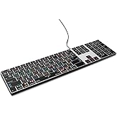 KB Covers Logic Pro Backlit Pro Aluminum Keyboard with Shortcuts – MacOS Compatible Wired Editing Keyboard – US English Layou