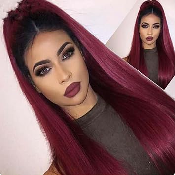 Amazon Com Modernfairy Hair 1b 99j Ombre Human Hair Wigs