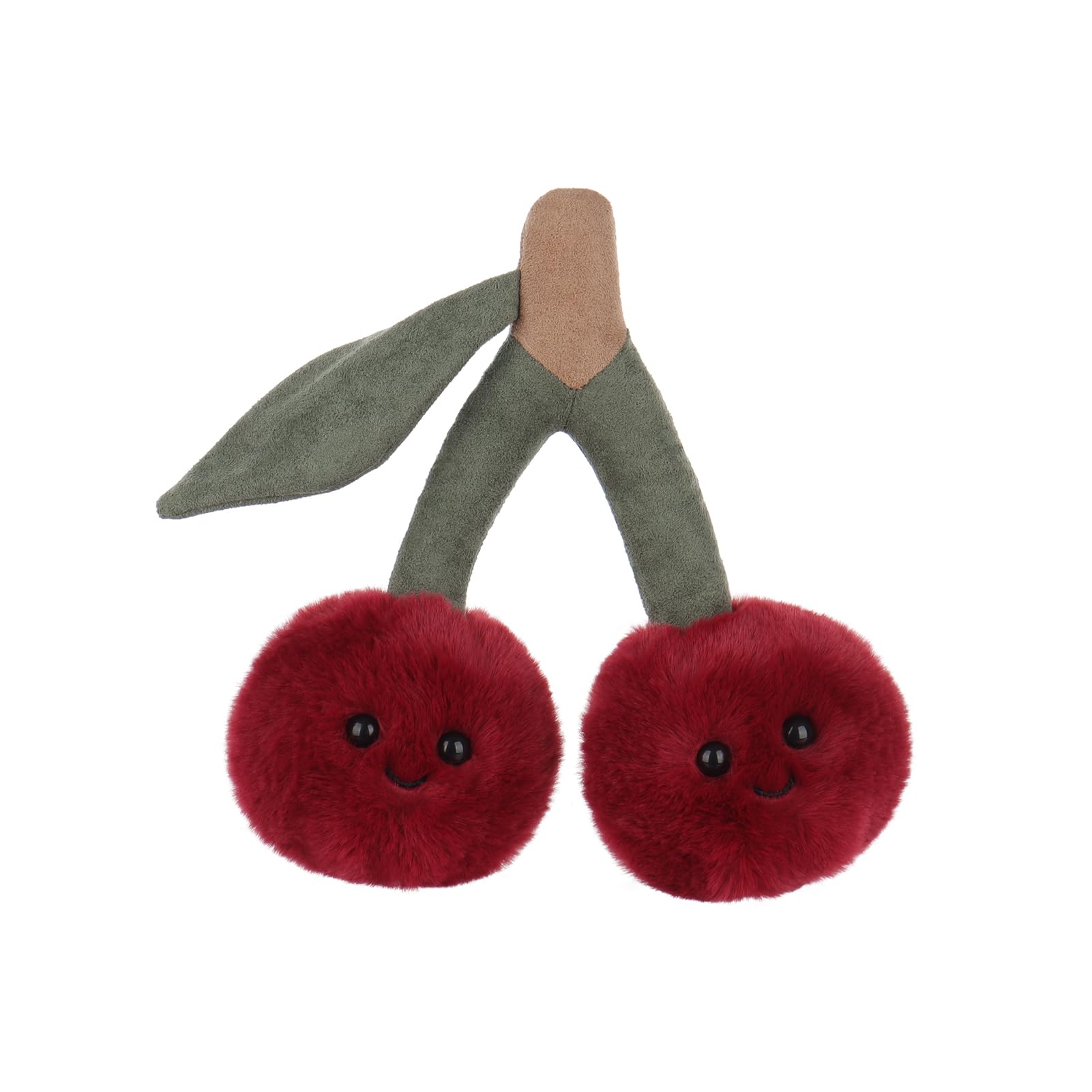 Photo 1 of Apricot Lamb Delicious Cherry Fruit Plush Stuffed Animals for Kids, Soft Cute Plush Toys for Baby Girl and Boy, Fluffy Delicious Cherry Red
