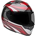 BELL Qualifier Full-Face Motorcycle Helmet (Gloss Conduit Charcoal/Candy Red - Medium)