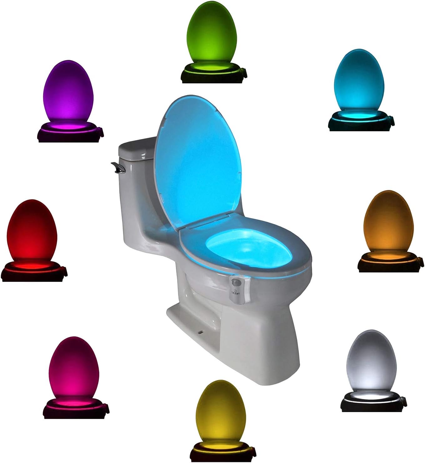 The Original Toilet Night Light Tech Gadget. Fun Bathroom Motion Sensor LED Lighting. Weird Novelty Funny Birthday Gag Stocking Stuffer Gifts Ideas for Him Her Guy Men Boy Toddler Mom Papa Brother: Home Improvement