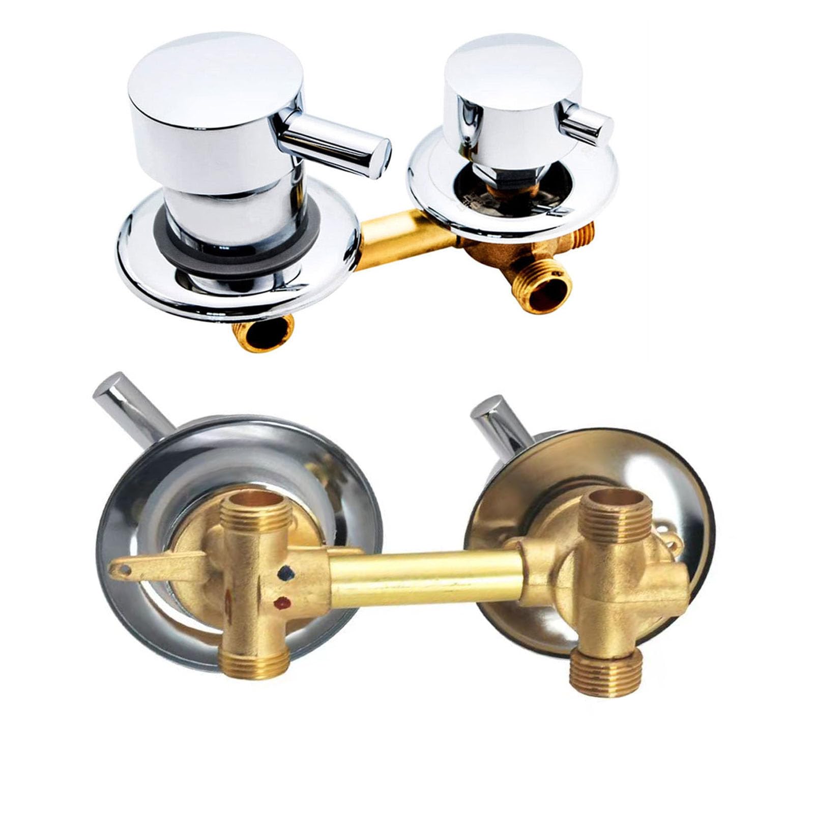 2/3/4/5 Way Solid Brass Mixer Shower Tap, Cold & Hot Water Shower Diverter Valve, Hole Distance 9cm/10cm/12.5cm/14.5cm