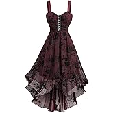 ROSE GAL Plus Size Womens Vintage Gothic Layered High Low Dress