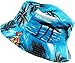 KBM-027 AQU Flag Patriotic Stars and Stripes Floral Galaxy Leaf Aztec Tropical Print Bucket Hat Summer Boonie Cap