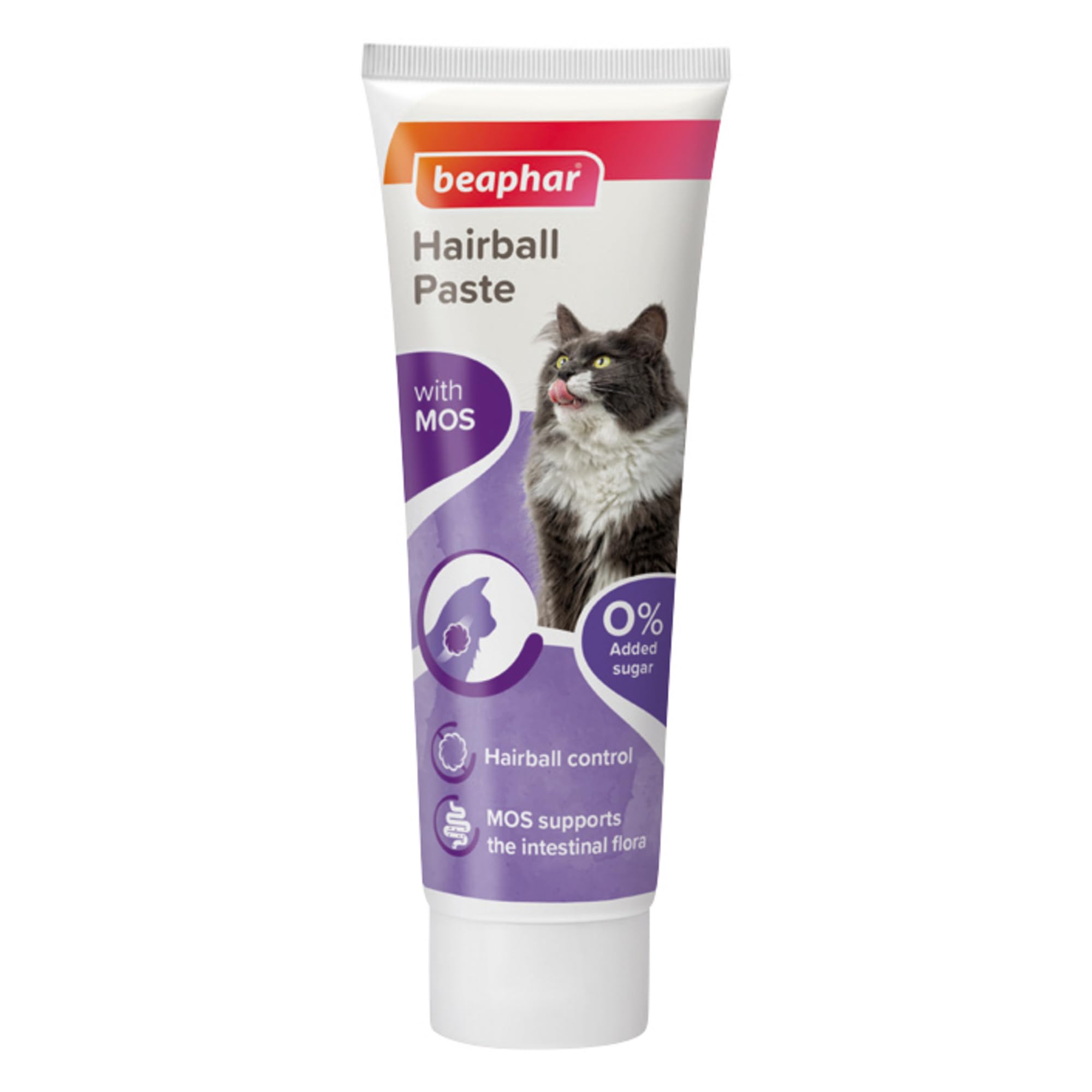 Beaphar - Hairball Paste for Cats – 2-in-1 Paste With Malt and Prebiotics (MOS) - Ensures the Natural Passage of Fur & Hairballs – Prebiotics to Support Digestive Health – Tasty, Healthy Treat - 100g