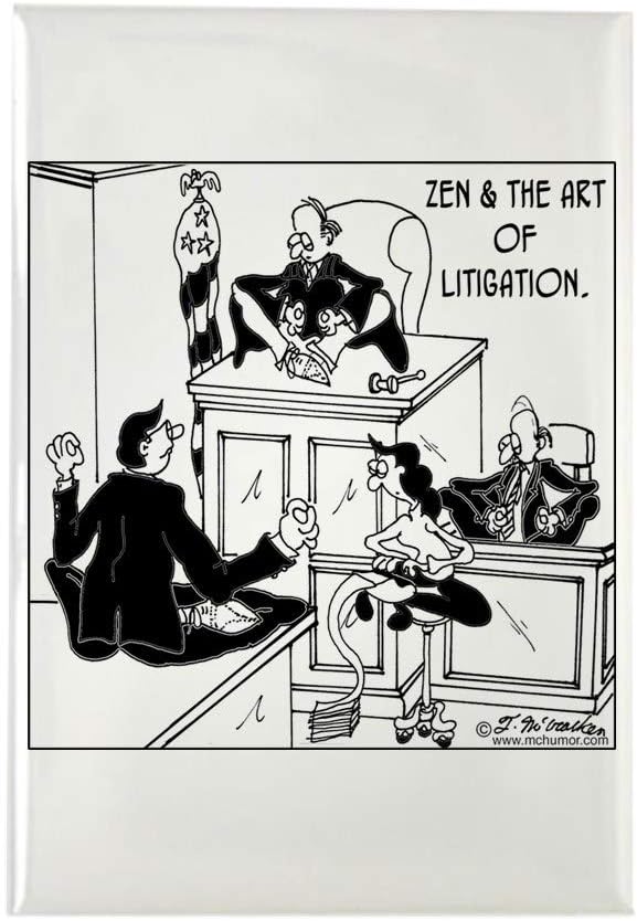 CafePress Zen & The Art Of Litigation Rectangle Magnet, 2"x3" Refrigerator Magnet