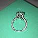 Erllo 925 Sterling Silver Women Wedding Rings 5 Carat Oval Cut Cubic Zirconia Engagement Ring